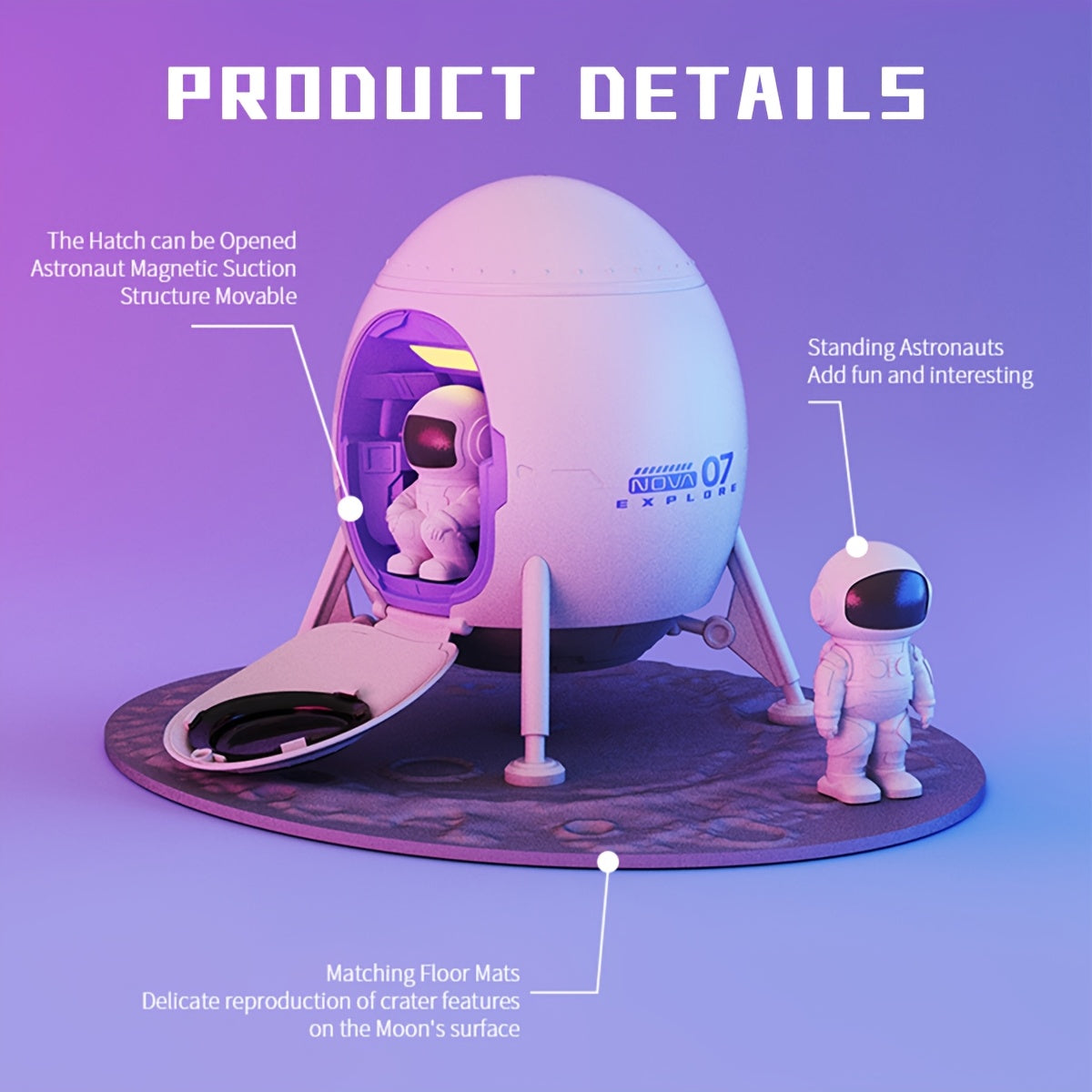 Projecteur Galaxie Astronaute — Tapis Lunaire Inclus